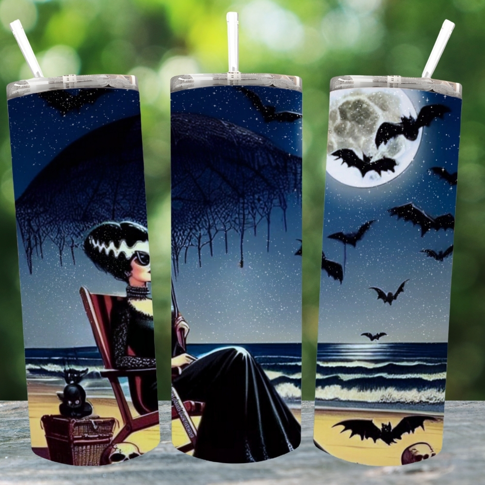 Made To Order Gothic Nightime Beach Scene 20 Oz Tumbler